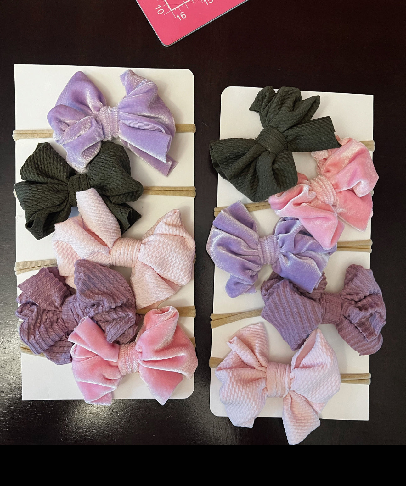 Handmade 5 pack nylon hair bows 3.5 inches Baby in Styles