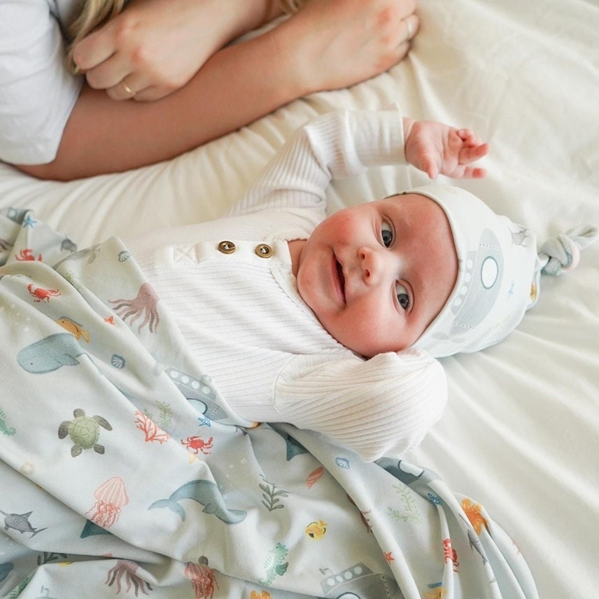 Extra Soft Stretchy Knit Swaddle Blanket Baby in Styles