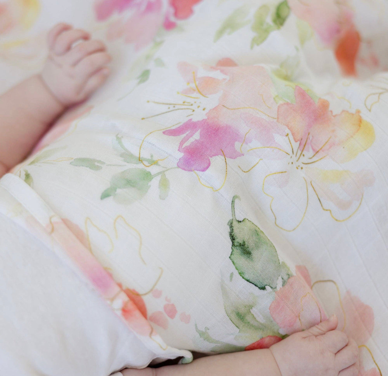 Pink and cheap gold baby blanket